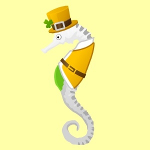 Gold Irish Seahorse